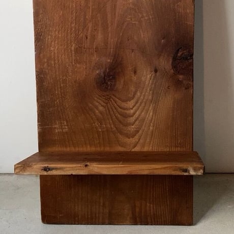 B. 杉一枚板天板 無垢材 木製飾り台 古い調理台 古材木工品 旧家蔵出し品 蟻形包みほぞ継脚