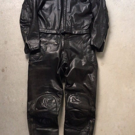 KADOYA  カドヤ   70sヴィンテージ モーターサイクルレザースーツ  セパレート ライダースジャケット  レザーパンツ ワッペン有  オールドカドヤ  made in  JAPAN  