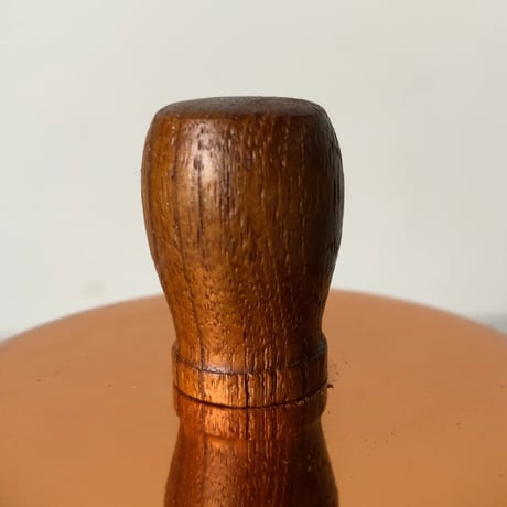 SS Shimamoto 島本製作所 コッパーケトル 純銅薬缶  ベル型 ウッドハンドル ウッド摘み 無垢材 美品範疇