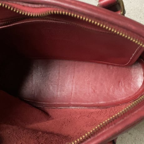 COACH 80s オールドコーチ レザーハンドバッグ 半円型 ファスナー開閉 ミニトート M4C-9958 アメリカ製  ヴィンテージコーチ中古良品