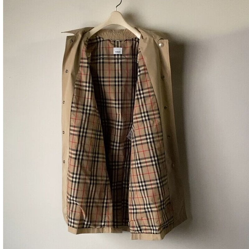 BURBERRY バーバリー シェイプメモリータフタカーコート フーデッド ...