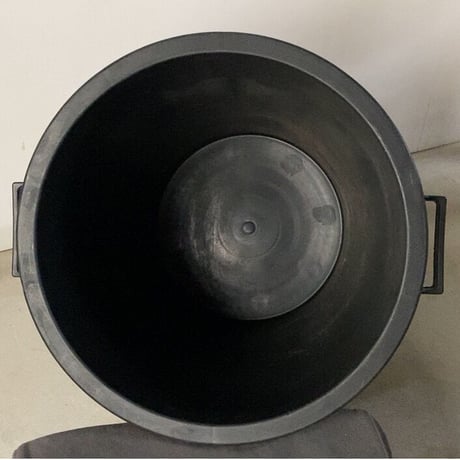FOB COOP フォブコープ 取り扱い品 Plastime社製 蓋付大きいポリバケツ 50L made in italy イタリア製ダストボックス 黒 ノワール 中古美品　※グラス2客プレゼント付
