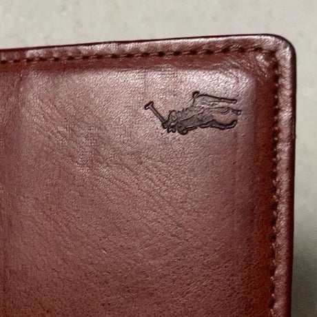 POLO RALPH LAUREN ポロ ラルフローレン レザーパスケース カードケース 名刺入れ ブラウン USED