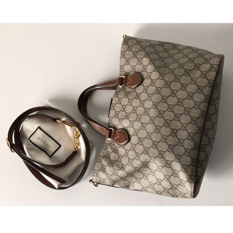 GUCCI グッチ  GGスプリーム  コーティングキャンバス  2way ハンドバッグ  2018年製品    ミニトート  473887  中古極美品【ゴバツールズ】