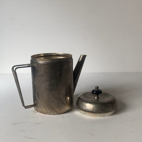 古い銀色のポット ヴィンテージティーポット コーヒーポット 完品範疇