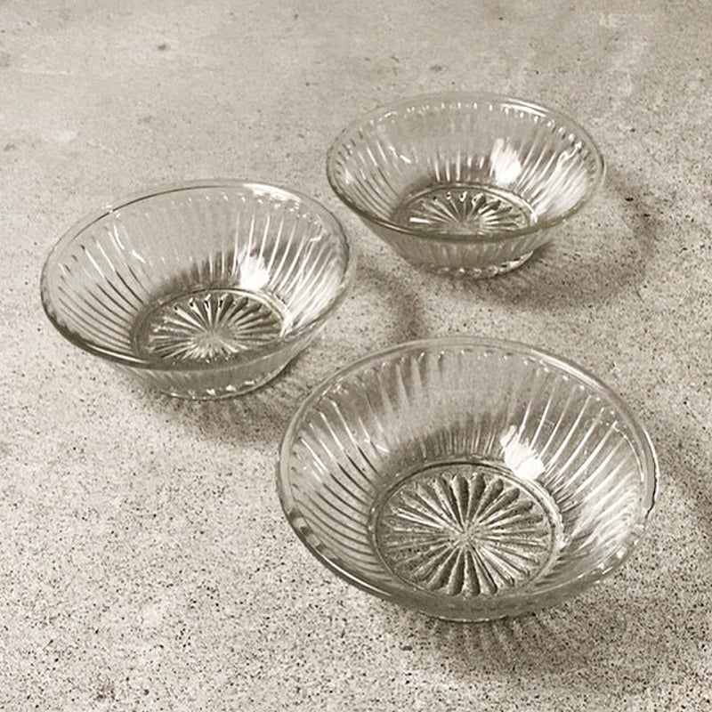 O-1114】ガラス食器 プレスガラス 昭和レトロ 大正 大正 レトロ 食器