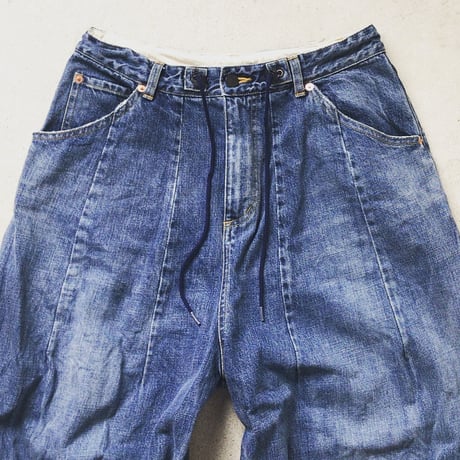 ネペンテス (needles・ニードルス) H.D. PANT - JEAN / ヒザデルパンツ デニム  12OZ DENIM / VINTAGE  サイズ1  レディース  中古品