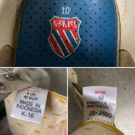 K-SWISS ケースイス Classic 88(クラシック88)  レザースニーカー size10 27cm  80s 90s ヴィンテージスニーカー テニスシューズ サーファー 白レザー
