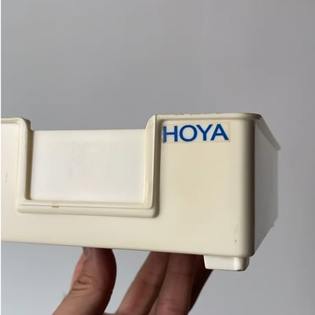 HOYA ホヤ 業務用 レンズトレー6個セット レンズボックス スタッグボックス 小物入れ 道具入れ ヴィンテージ ツールボックス プラケース ロゴ入 バイカラー 良品