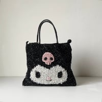 ANTEPRIMA アンテプリマ「クロミ」のワイヤーバッグ  スクエア ラージ  エナメルブラック 保存袋 インボイスあり  中古極美品(未使用品レベル)