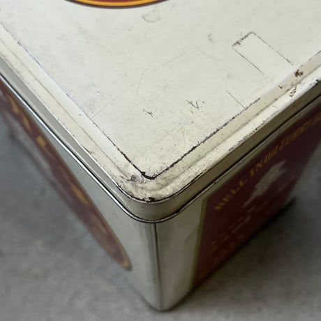 1960s-70sVintage ベル食品 BELL INDO CURRY RUEX (ベル・印度カレールウ) 縦型ブリキ缶 業務用カレー 蓋付ボックス 道具箱 良品