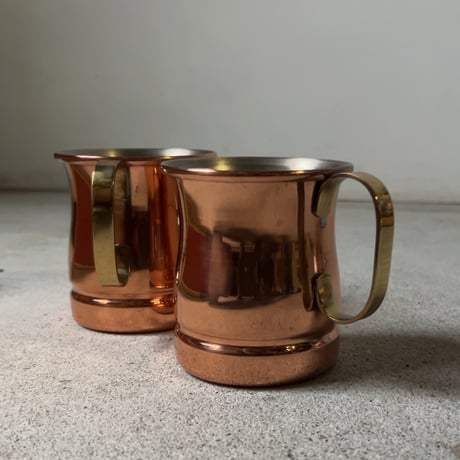 COPPER 100 HOME WARE  純銅マグ 6個＋栓抜き1本  デッドストック 未使用品 当時物  アイスコーヒー マグ  ヴィンテージ食器 新光金属株式会社 made in 燕市