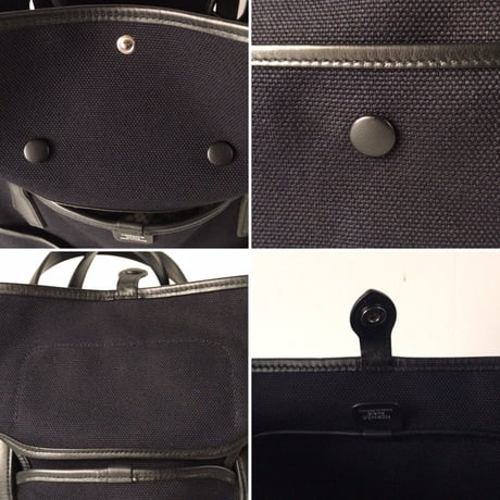 HERMES エルメス  パスパス 35 マリン (ダークネイビー) □R刻印トワルゴエラン/ヴォー バレニア トートバッグ 2way仕様  中古極美品