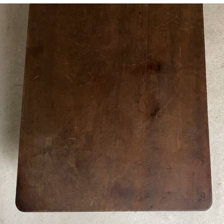 古い継ぎテーブル 幅約85cm 濃茶トロトロの文机 分厚くゴツい無垢材  ヴィンテージローテーブル 雰囲気良好 美品