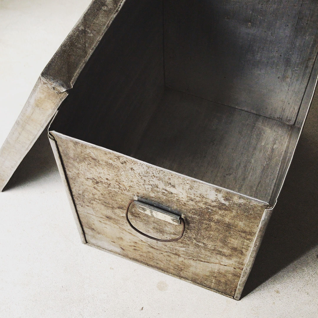 アンティーク 昭和レトロ アルマイトケース 高田アルミニューム 収納ケース