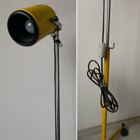 SWAN DENKI スワン電器  ヴィンテージ フロアライト フロアスタンド  間接照明 照明器具  イエロー/ブラック  ジャパンヴィンテージ 珍品 完品