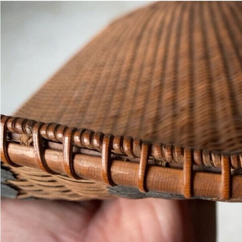 江戸期ー明治期 籐編陣笠 編み笠 網代笠 旅笠 籐笠 騎射笠 端反笠 日除