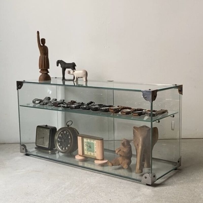 ガラスケース 中古 ガラス棚2段