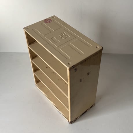 MARVEL マーベル社製 ミニスチール棚 1970年代 ヴィンテージツール 工具 鉄棚 飾り棚 小型スチール棚 小さい棚 オフホワイト