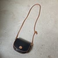 H様おまとめ品  GUCCI グッチ オールドグッチ グッチプラス 型押しレザー ポシェット ミニショルダーバッグ ブラック/ブラウン バイカラー  ヴィンテージ箱有 中古美品