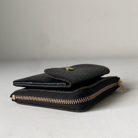 CINQ DESIGN サンクデザイン　小さめの財布 ブラック 小銭入れ レザー 革財布 革 牛革 イタリアンレザー コンパクトウォレット 中古極美品 未使用レベル