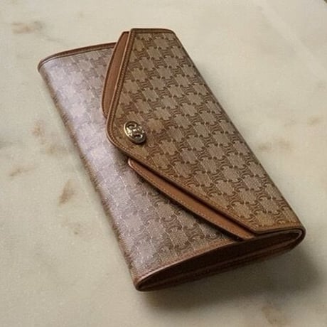 CELINE  オールドセリーヌ  マカダム  Wレターフラップ  ロングウォレット 長財布