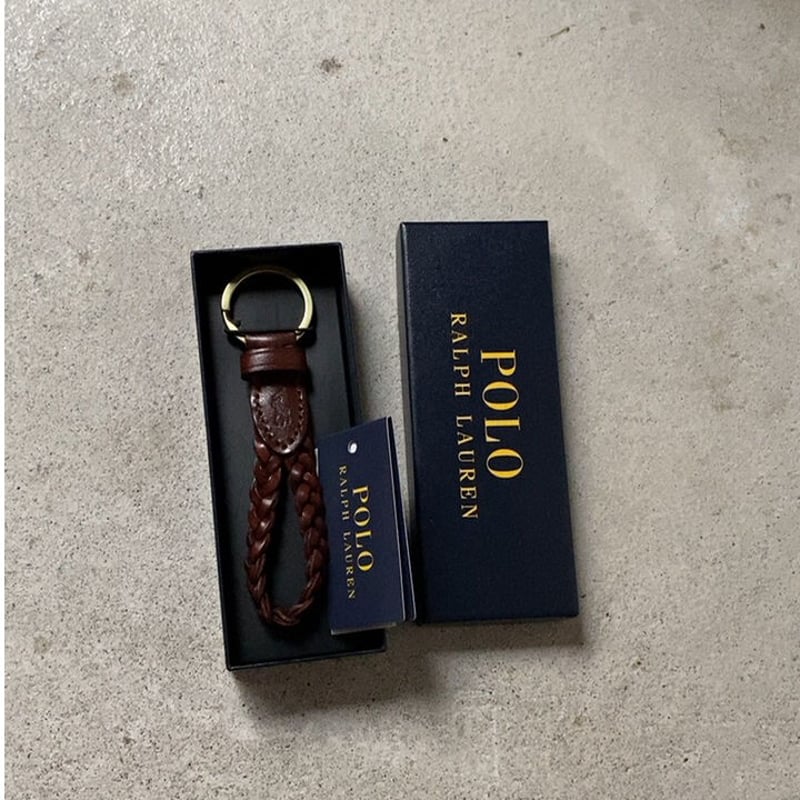 POLO Ralph Lauren ポロ ラルフローレン レザー編み キーリング