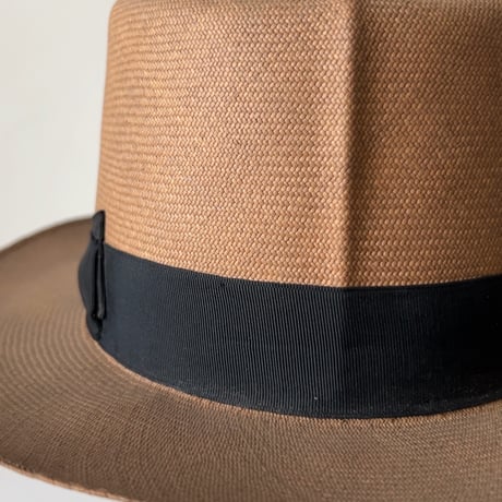 TOKIO HAT  SuperPanama  ヴィンテージ パナマハット ユニセックス 頭周約56.5cm ストローハット 麦わら帽子 編み帽子 カンカン帽