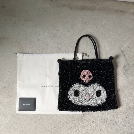 ANTEPRIMA アンテプリマ「クロミ」のワイヤーバッグ  スクエア ラージ  エナメルブラック 保存袋 インボイスあり  中古極美品(未使用品レベル)