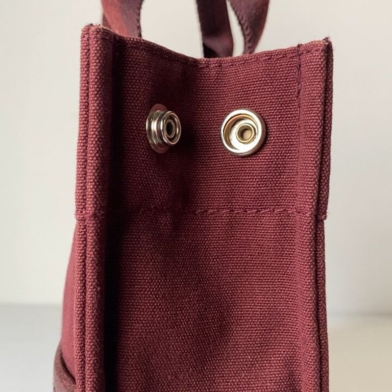 HERMES エルメス フールトゥ PM レザー/キャンバス ボルドー 赤茶 中古