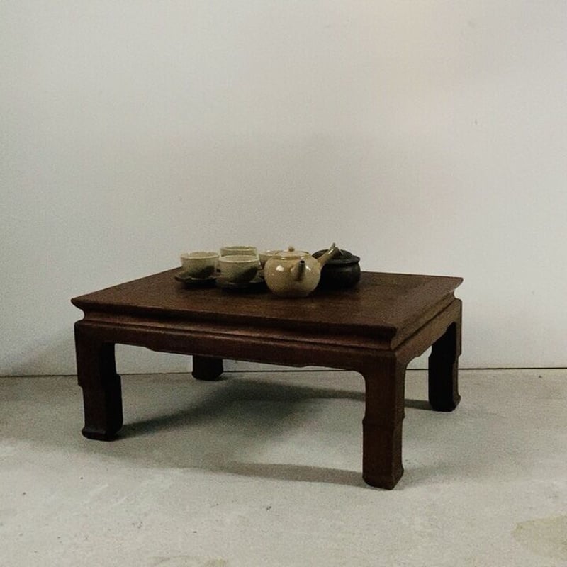 古い小さな木製無垢座卓 幅55cmの極小座卓 小さなお膳 ちゃぶ台