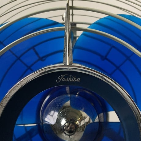 Toshiba 東芝  東京芝浦電気  ヴィンテージ扇風機 ランプ付き 一体型ライト 近未来デザイン 1960s タワー型ランプ レトロ家電 希少 幻の逸品 稼働品 良品　B(ライトブルー)