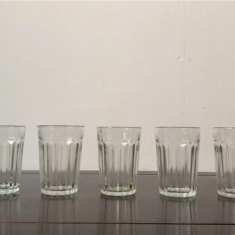 古いガラスコップ  剣先ミニグラス 鎬紋コップ 高さ8.5cm  10個セット 気泡硝子 ゆらゆらガラス  ヴィンテージ グラス 昭和前期  美品