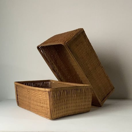 小さい柳行李38cm  昭和期  グッドコンディション 完品