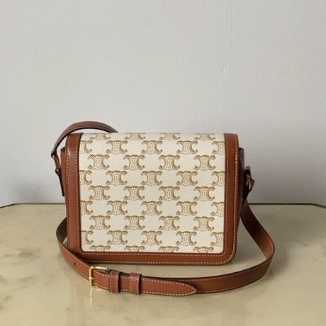 CELINE セリーヌ  ティーントリオンフ  188882BZ4.01.BC  コーティングキャンバス/カーフレザー 2022年製. 中古極美品(新品同様)