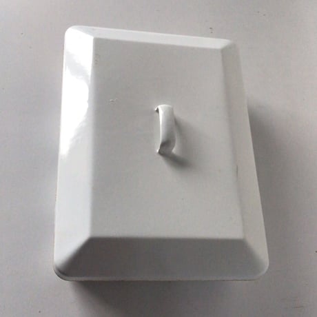 ホーロー蓋付き滅菌ケース　sterilizer/消毒器  ロゴ入り  琺瑯 道具箱 ヴィンテージツール 美品