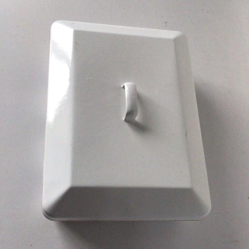 ホーロー蓋付き滅菌ケース sterilizer/消毒器 ロゴ入り 琺瑯 道具箱