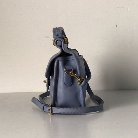 COACH コーチ グローブレザー ミニ ショルダーバッグ  9023  オールドコーチ ヴィンテージ 本革  サックス／ゴールド 美品