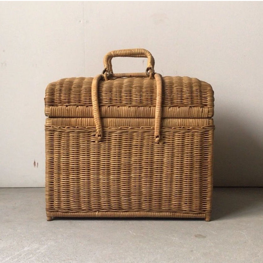 美品❣️ヴィンテージ ラタン ピクニックバスケット 昭和 fit=scale-down,w=1200
