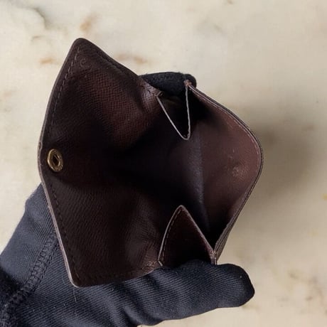 LOUIS VUITTON ルイヴィトン ダミエ ラドロー N62925 コンパクトウォレット ハーフフラップ付コインケース 小銭入れ カードケース 2つ折りミニ財布 中古品
