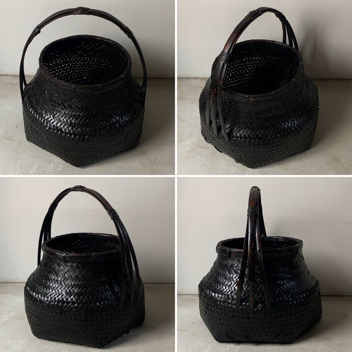 ち*と様 中野竹藝　黒　バッグ ち*と様 中野竹藝 黒 バッグ