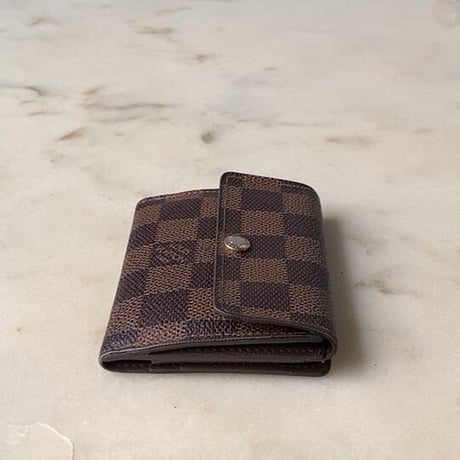 LOUIS VUITTON ルイヴィトン ダミエ ラドロー N62925 コンパクトウォレット ハーフフラップ付コインケース 小銭入れ カードケース 2つ折りミニ財布 中古品