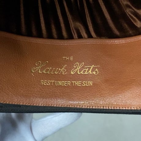 THE Hawk Hats  best under the sun  ヴィンテージ ボーラーハット size 6 3/4 実寸54cm ブラック ダービーハット 古い山高帽  ザ ホークハッツ