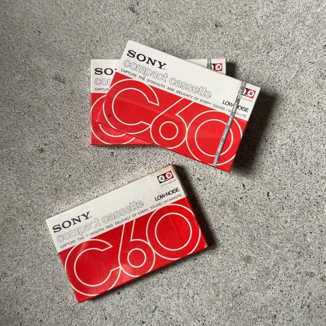 SONY compact cassette C60 赤パケ ソニー ヴィンテージ カセットテ
