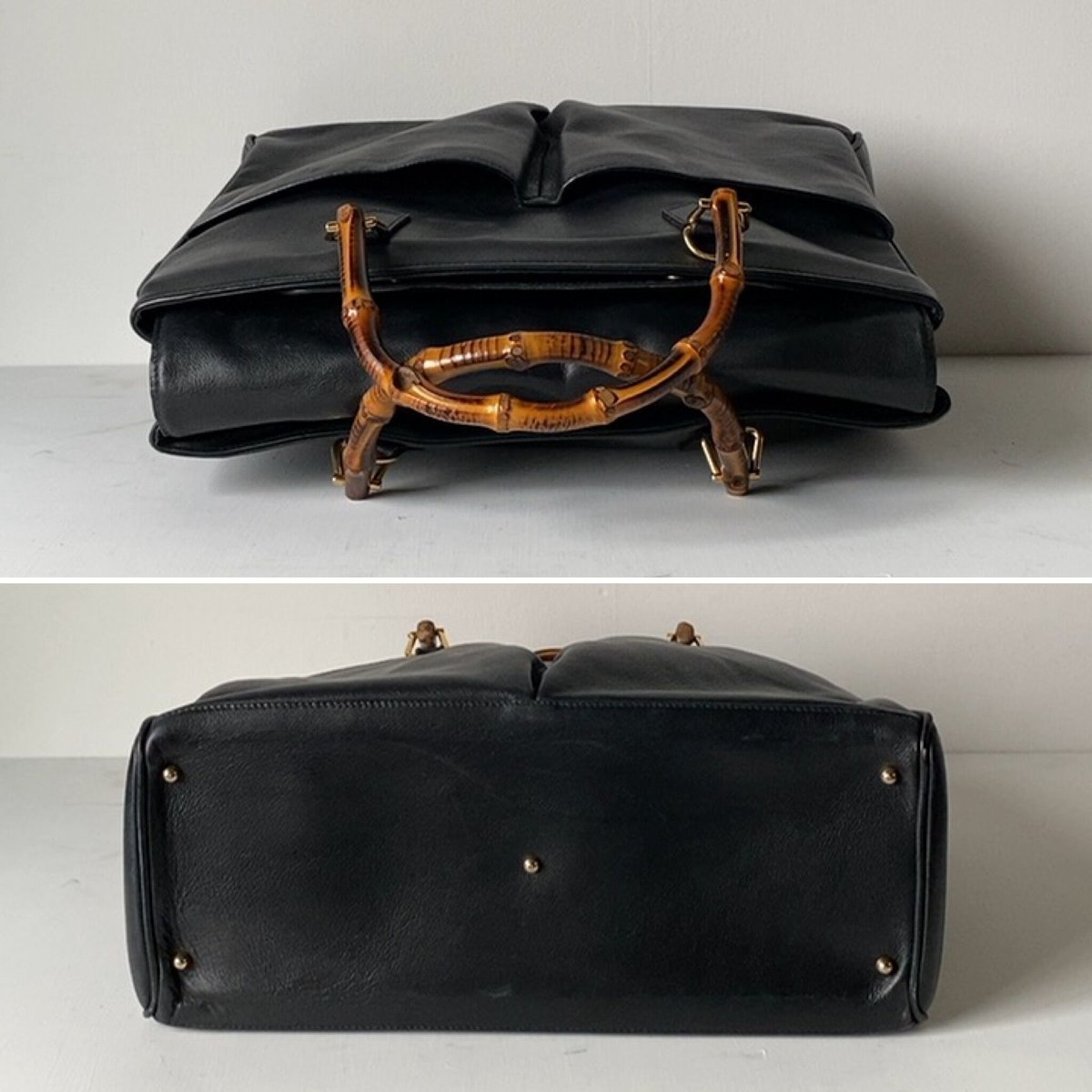 GUCCI オールドグッチ バンブーレザーバッグ 2wayショルダー付き GUCCI オールドグッチ バンブーレザーバッグ 2wayショルダー付き