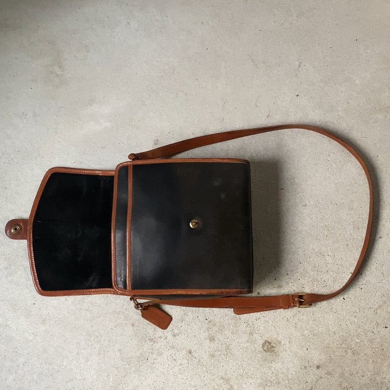 COACH 80s オールドコーチ バイカラーレザーショルダーバッグ COACH 80s オールドコーチ バイカラーレザーショルダーバッグ