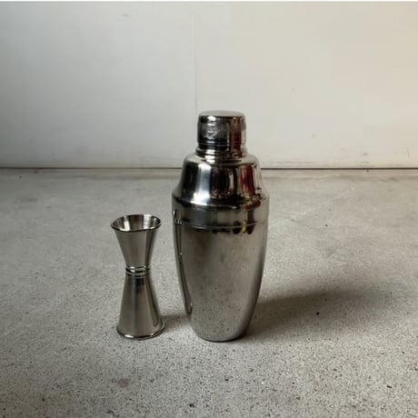 YUKIWA ユキワ  カクテルシェーカー A [500ml]  ステンレス製 シェーカーボトル made in 燕市  +  メジャーカップ　ユーズドキッチンツール  良品