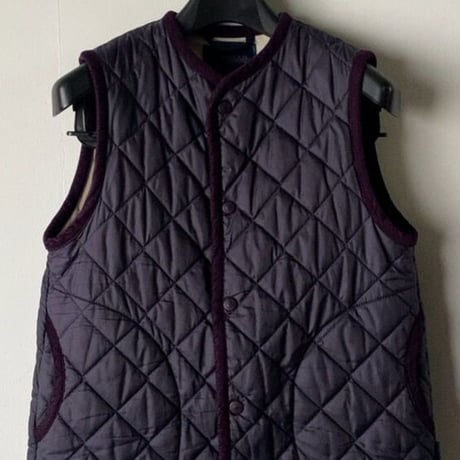LAVENHAM ラベンハム キルティング ベスト ジレ コクーンソーンハム  2021年製 ダークパープル レディース S 中古美品