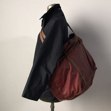 GUCCI オールドグッチ リゲイトライン (ストライプ柄)  ショッピングバッグ メッセンジャー仕様可 ヴィンテージ 80s 希少ライン