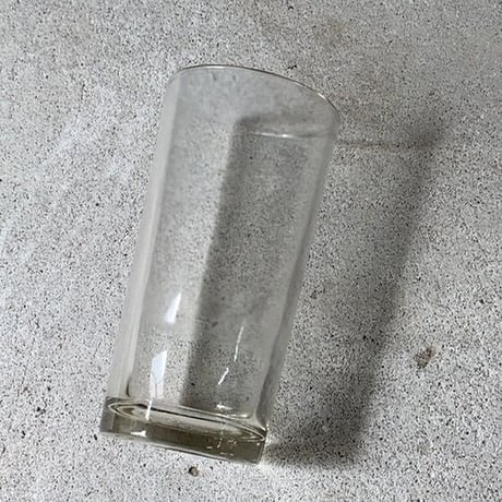 アンカーグラス  タンブラー  CAN  高さ約15cm 島田製作所  無色ややグレー  昭和初期〜中期 完品